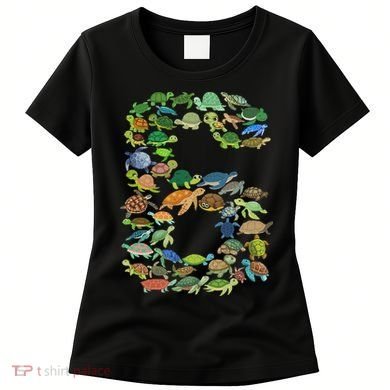 6th Birthday Sea Turtle Tortoise Themed 6 Year Old Women's T-Shirt