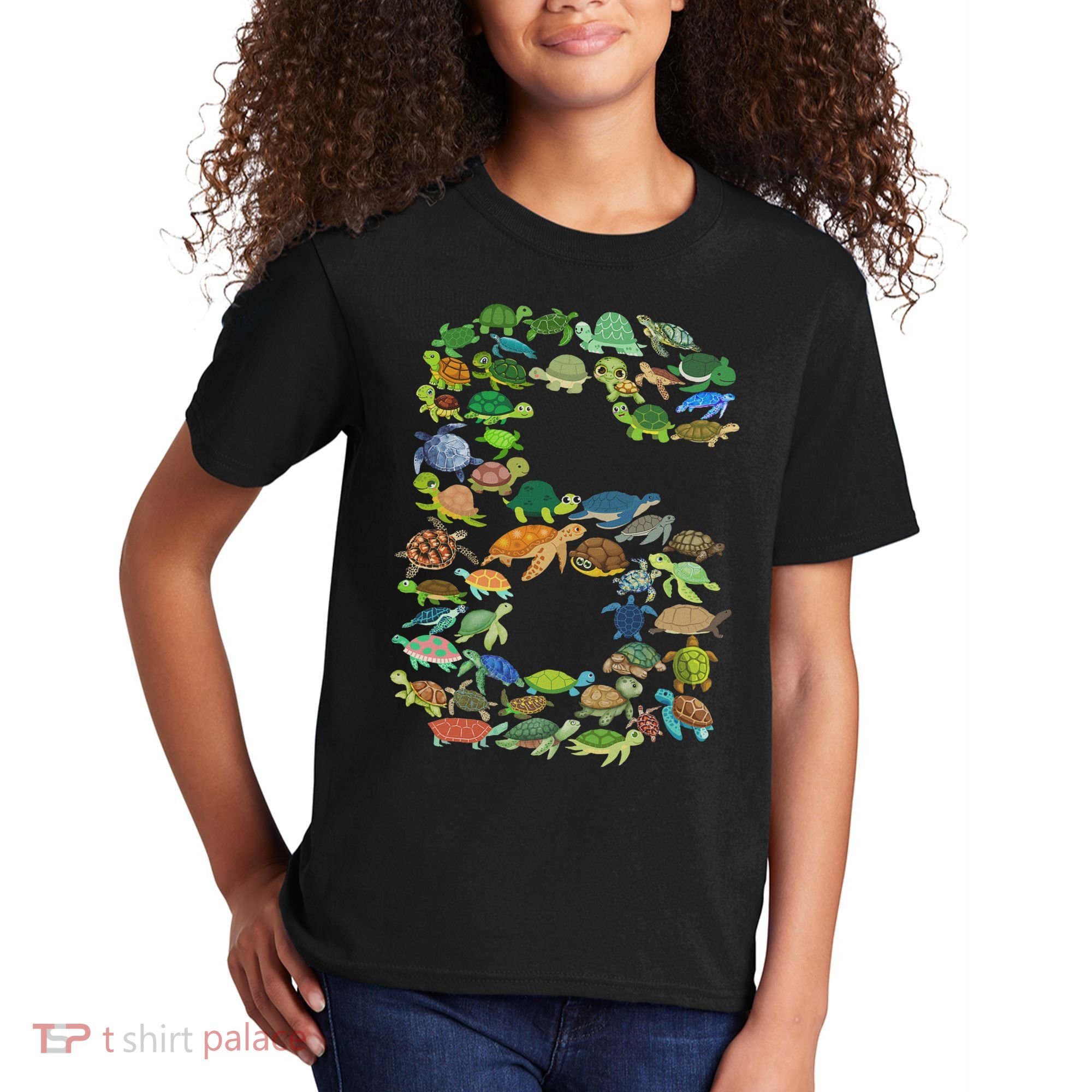 6th Birthday Sea Turtle Tortoise Themed 6 Year Old Kids T-Shirt
