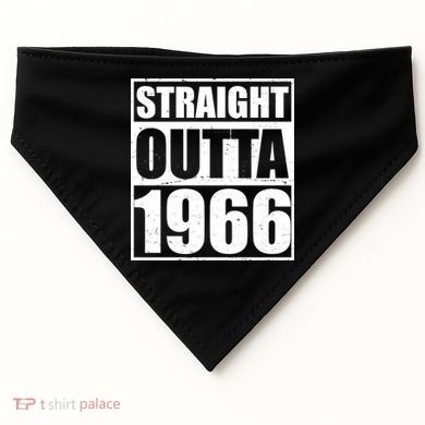 60th Birthday Straight Outta 1966 USA-Made Doggie Bandana