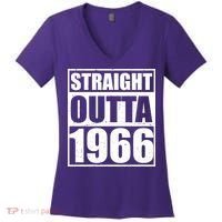 60th Birthday Straight Outta 1966 Women's V-Neck T-Shirt thumb 0