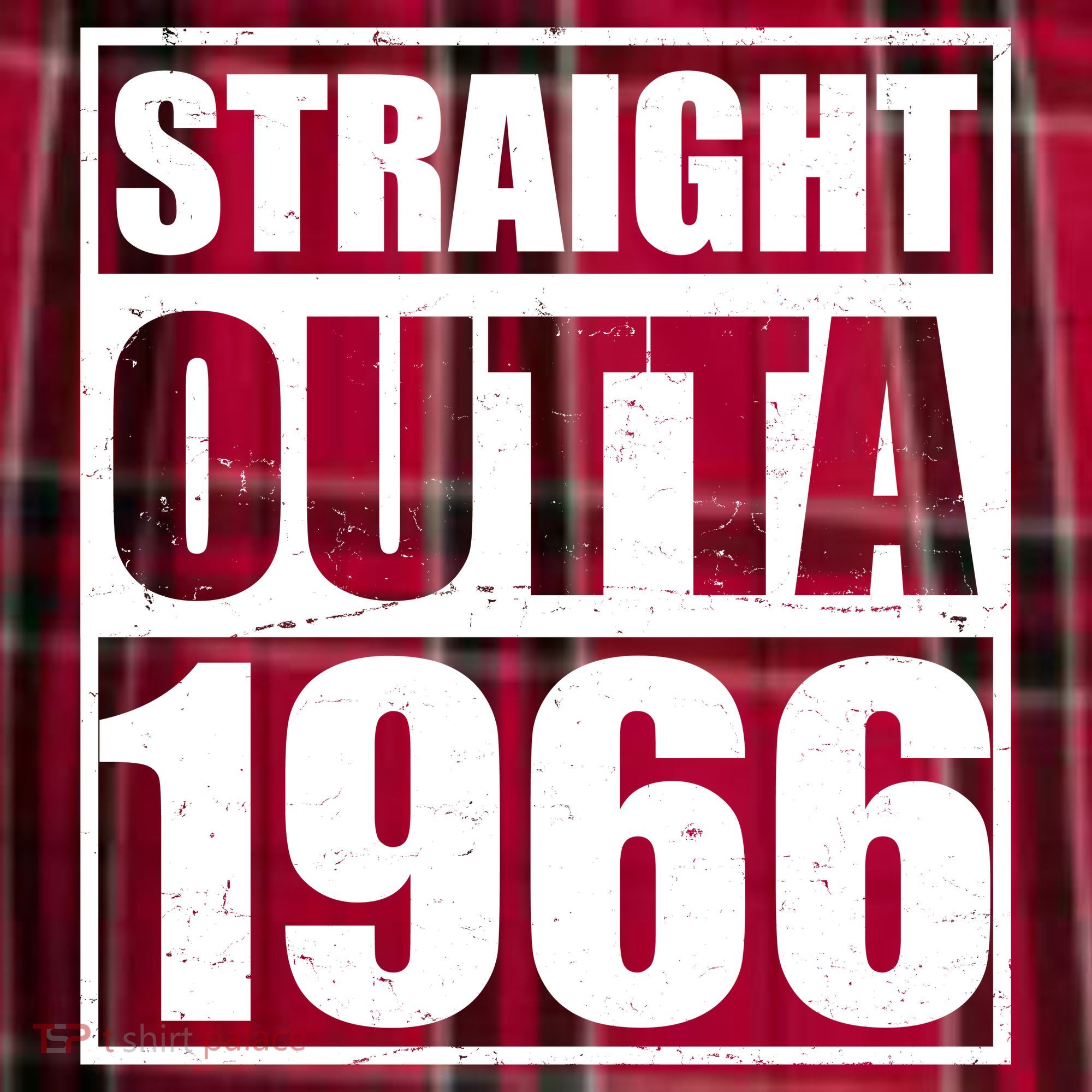 60th Birthday Straight Outta 1966 Men's Flannel Plaid Pajama Pants