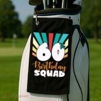 60th Birthday Squad 60 Years Old Golf Towel thumb 2