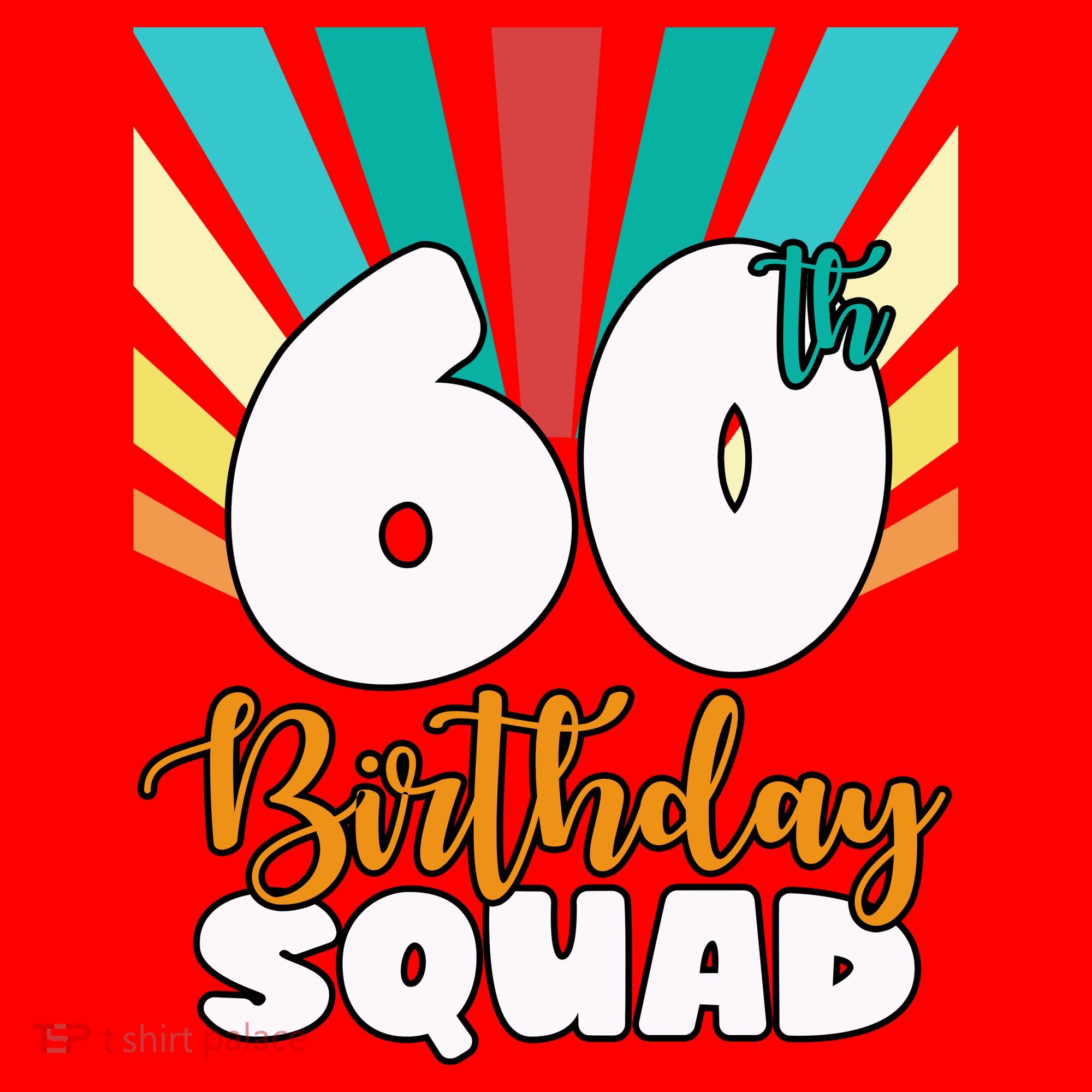 60th Birthday Squad 60 Years Old Santa Hat