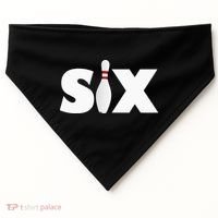 6th Birthday Six 6 Years Old Bowling Party 2013 Birthday USA-Made Doggie Bandana thumb 0