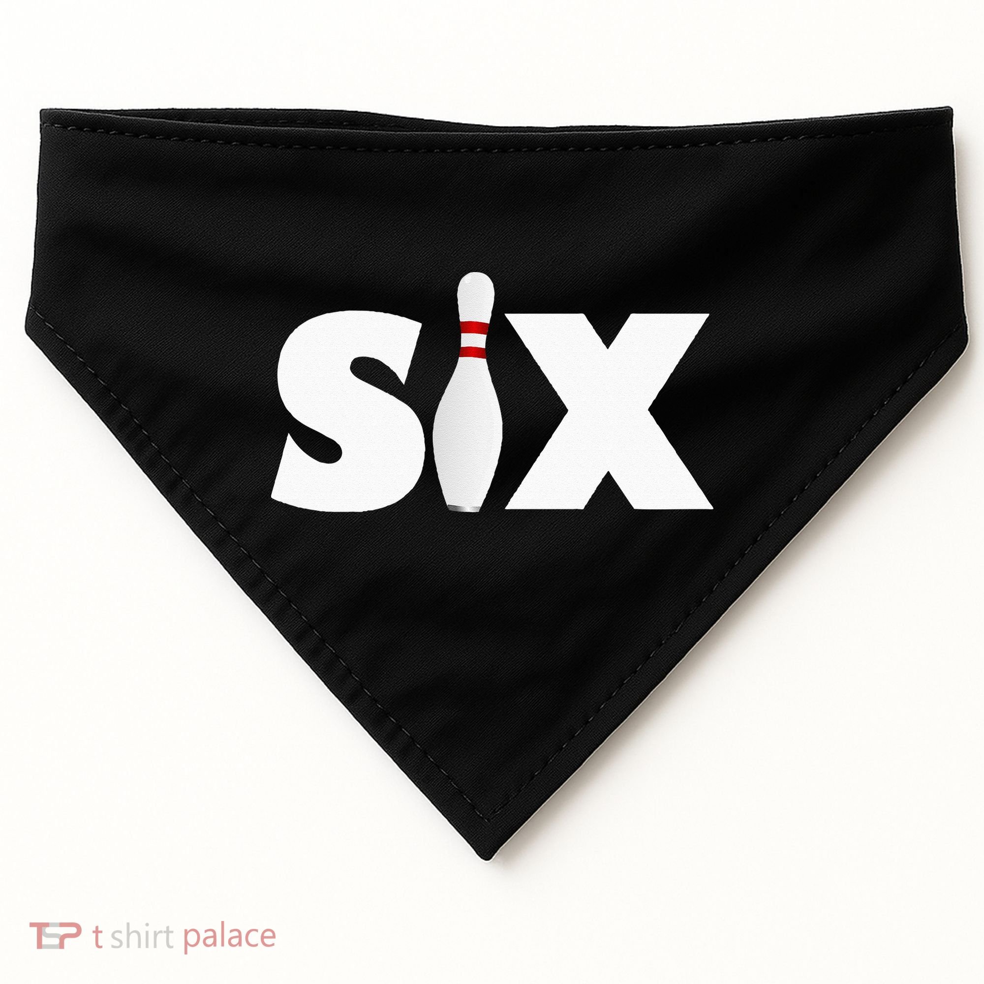 6th Birthday Six 6 Years Old Bowling Party 2013 Birthday USA-Made Doggie Bandana