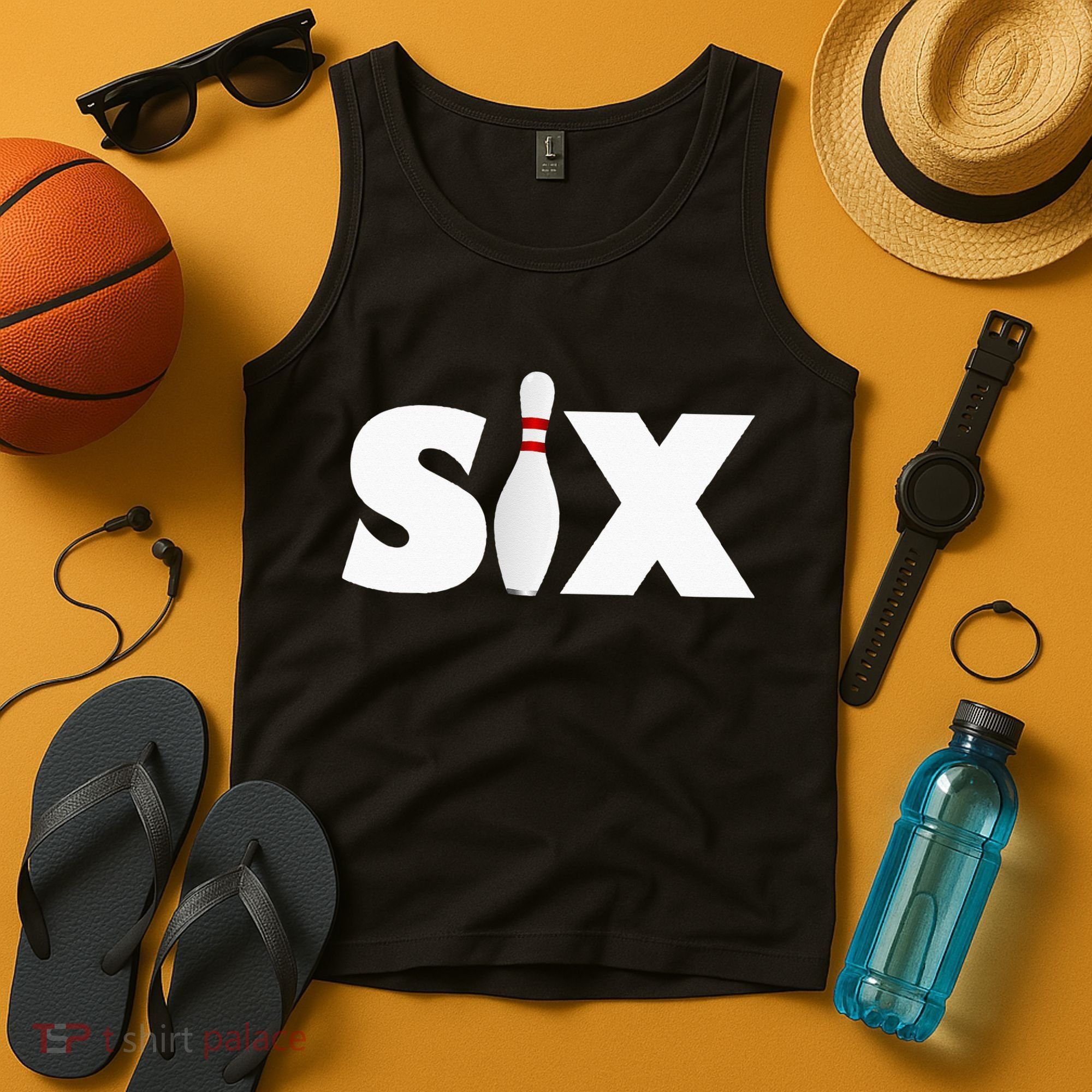 6th Birthday Six 6 Years Old Bowling Party 2013 Birthday Tank Top