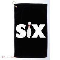 6th Birthday Six 6 Years Old Bowling Party 2013 Birthday Golf Towel thumb 0
