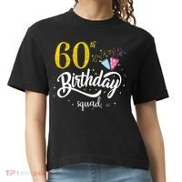 60th Birthday Squad 60 Party Crew Group Friends BDay Gift Comfort Colors Boxy T-Shirt thumb 0