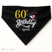 60th Birthday Squad 60 Party Crew Group Friends BDay Gift USA-Made Doggie Bandana thumb 0