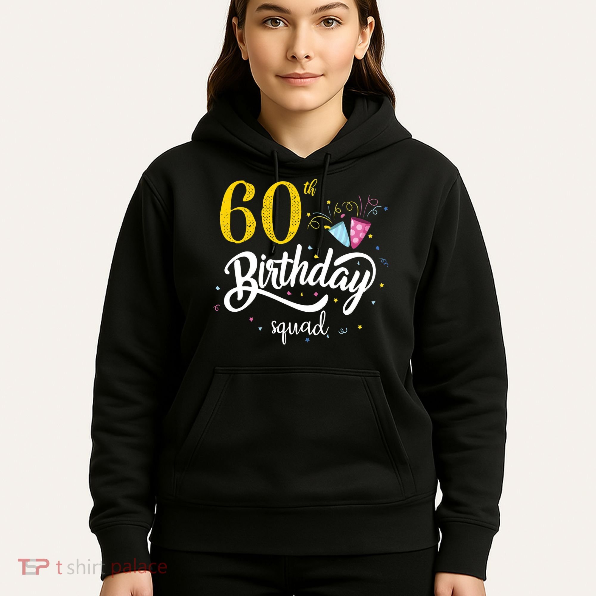 60th Birthday Squad 60 Party Crew Group Friends BDay Gift Hoodie