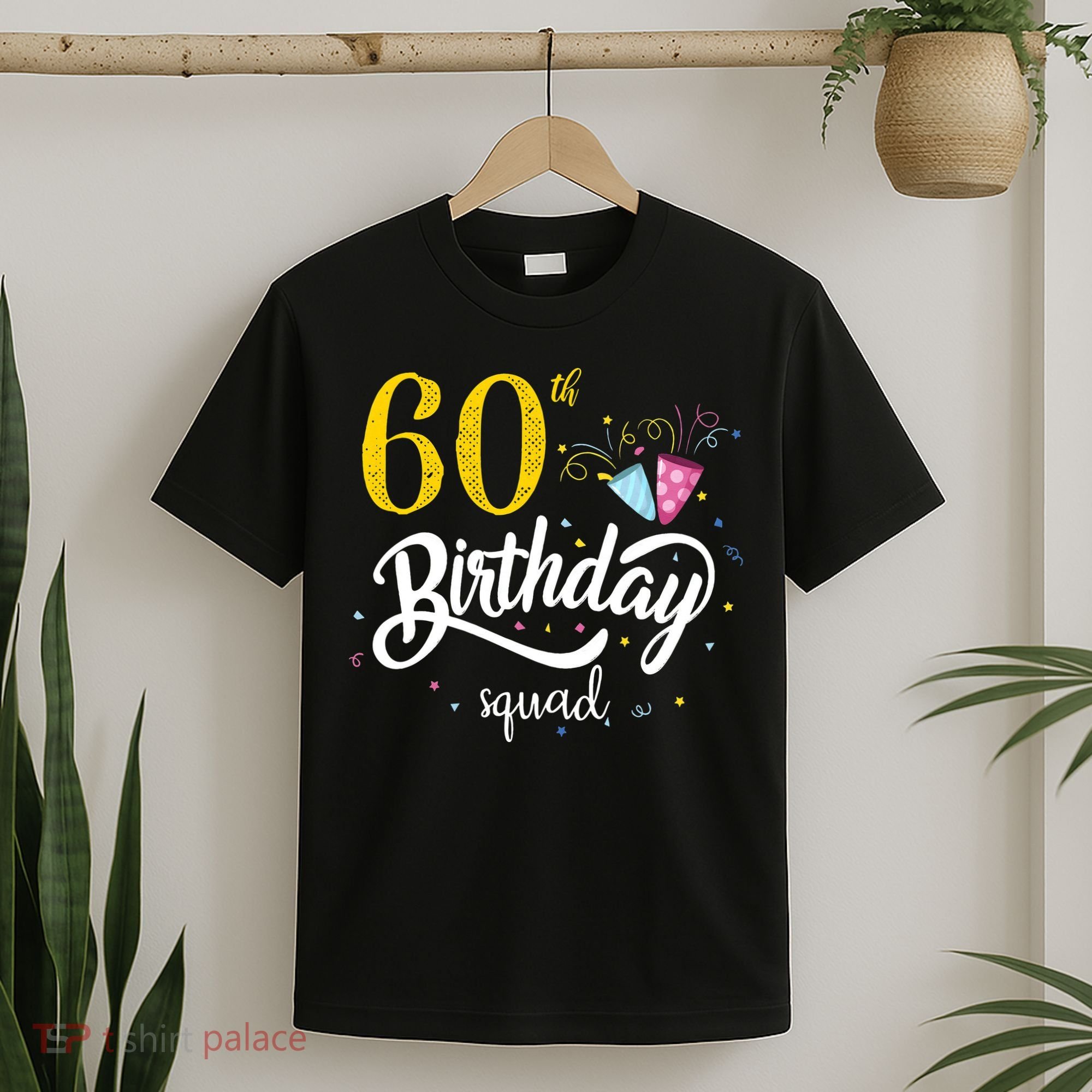 60th Birthday Squad 60 Party Crew Group Friends BDay Gift T-Shirt
