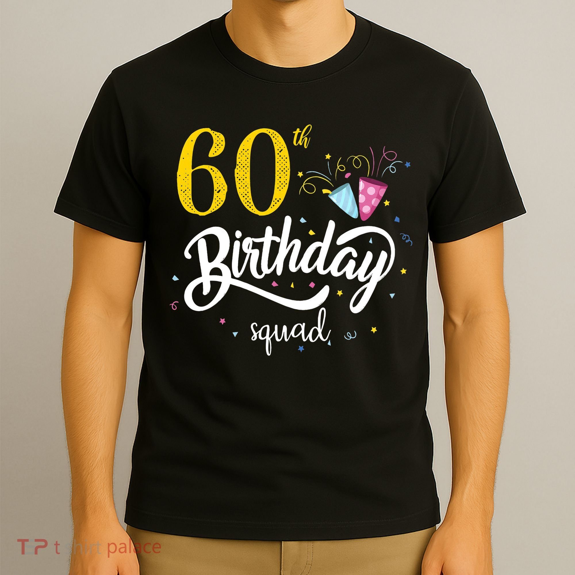 60th Birthday Squad 60 Party Crew Group Friends BDay Gift T-Shirt