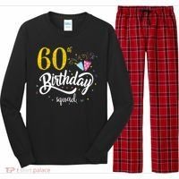 60th Birthday Squad 60 Party Crew Group Friends BDay Gift Long Sleeve Pajama Set thumb 0