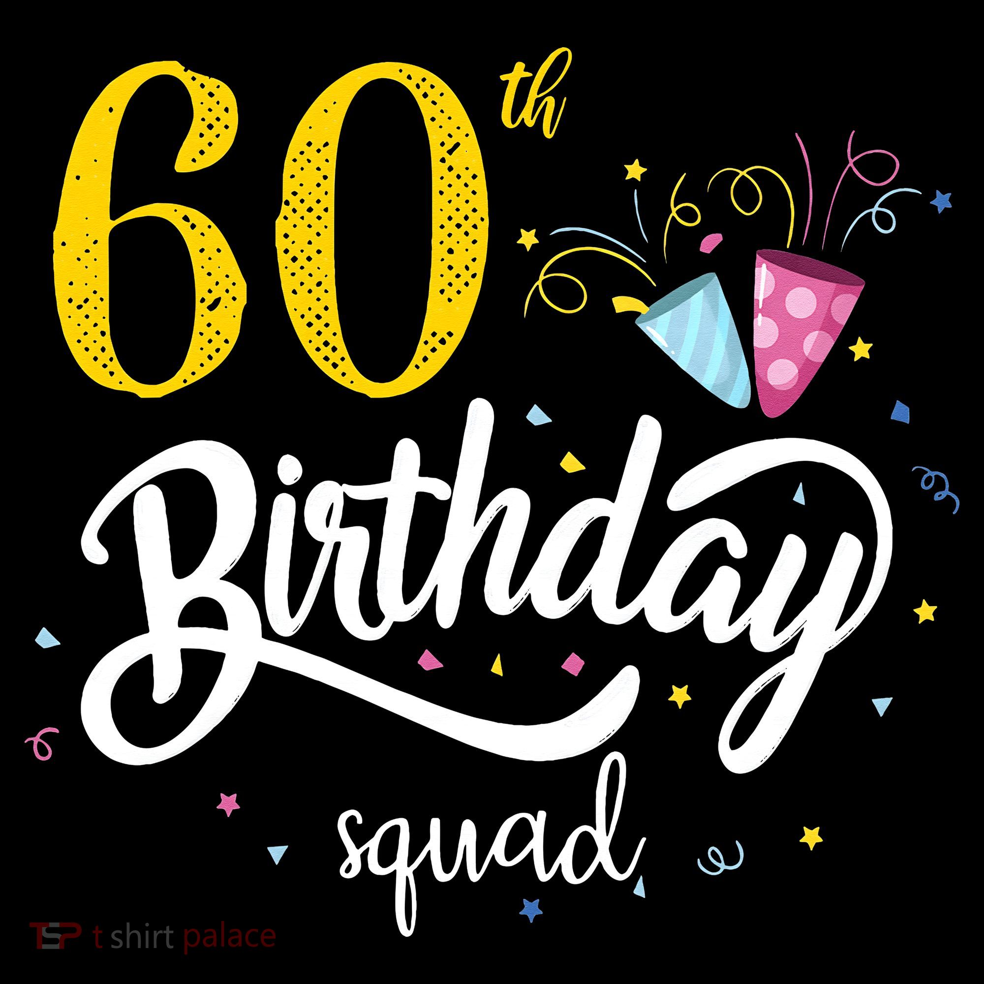 60th Birthday Squad 60 Party Crew Group Friends BDay Gift Women's Hoodie