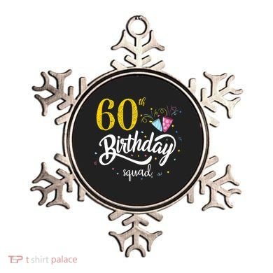 60th Birthday Squad 60 Party Crew Group Friends BDay Gift Ornament