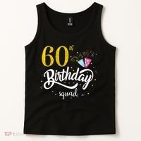 60th Birthday Squad 60 Party Crew Group Friends BDay Gift Tank Top thumb 2