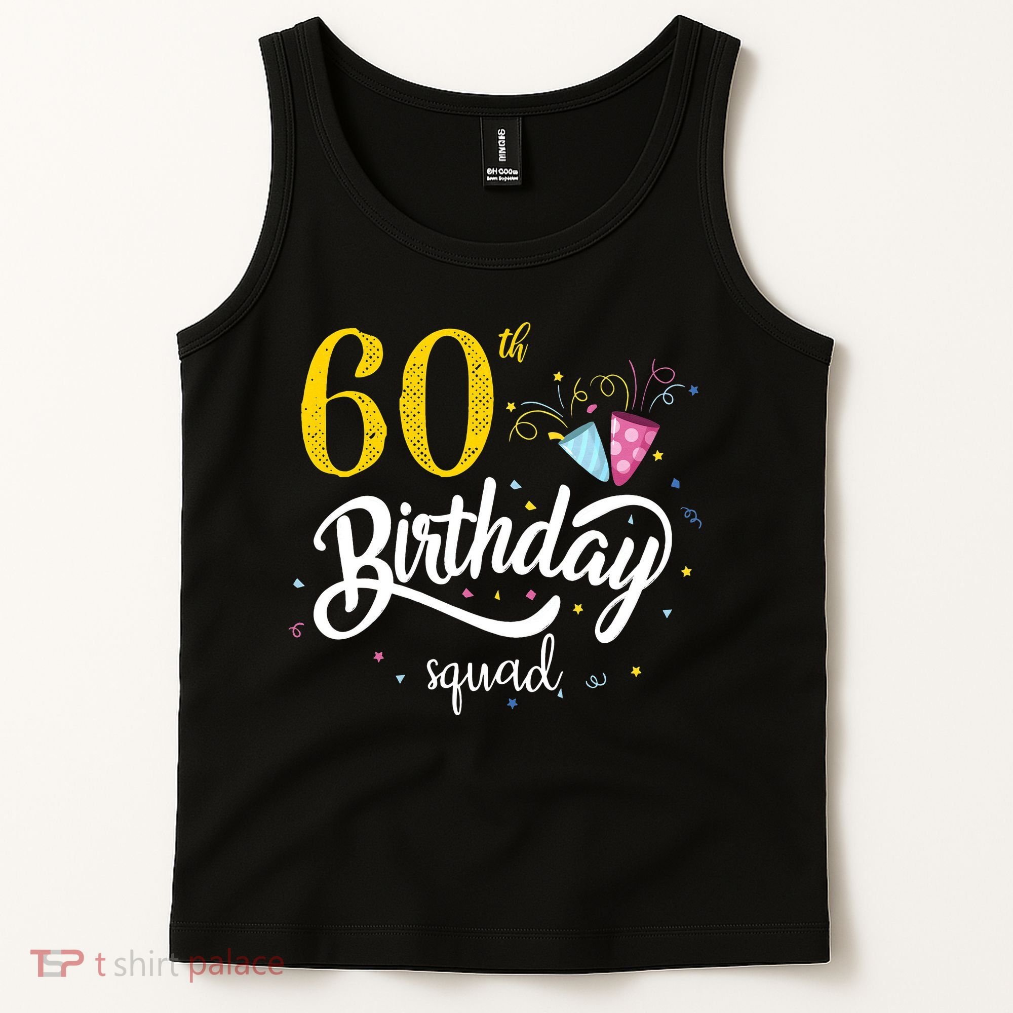 60th Birthday Squad 60 Party Crew Group Friends BDay Gift Tank Top