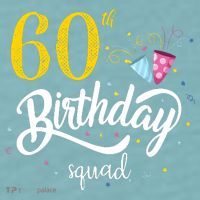 60th Birthday Squad 60 Party Crew Group Friends BDay Gift Sueded Cloud Jersey T-Shirt thumb 2