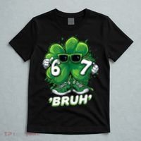 67 Bruh St. Patrick's Day Funny 6-7 Meme Six Seven T-Shirt thumb 5