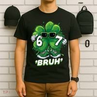 67 Bruh St. Patrick's Day Funny 6-7 Meme Six Seven T-Shirt thumb 6