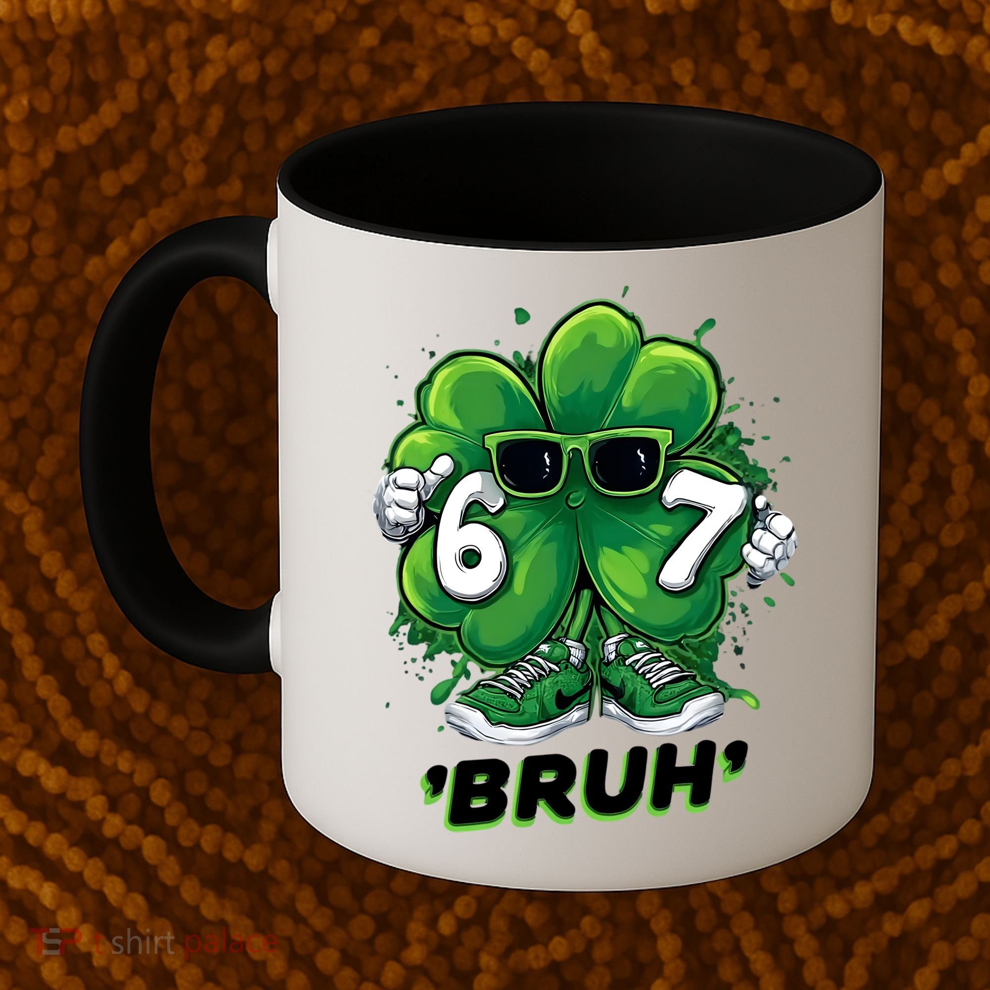 67 Bruh St. Patrick's Day Funny 6-7 Meme Six Seven Coffee Mug