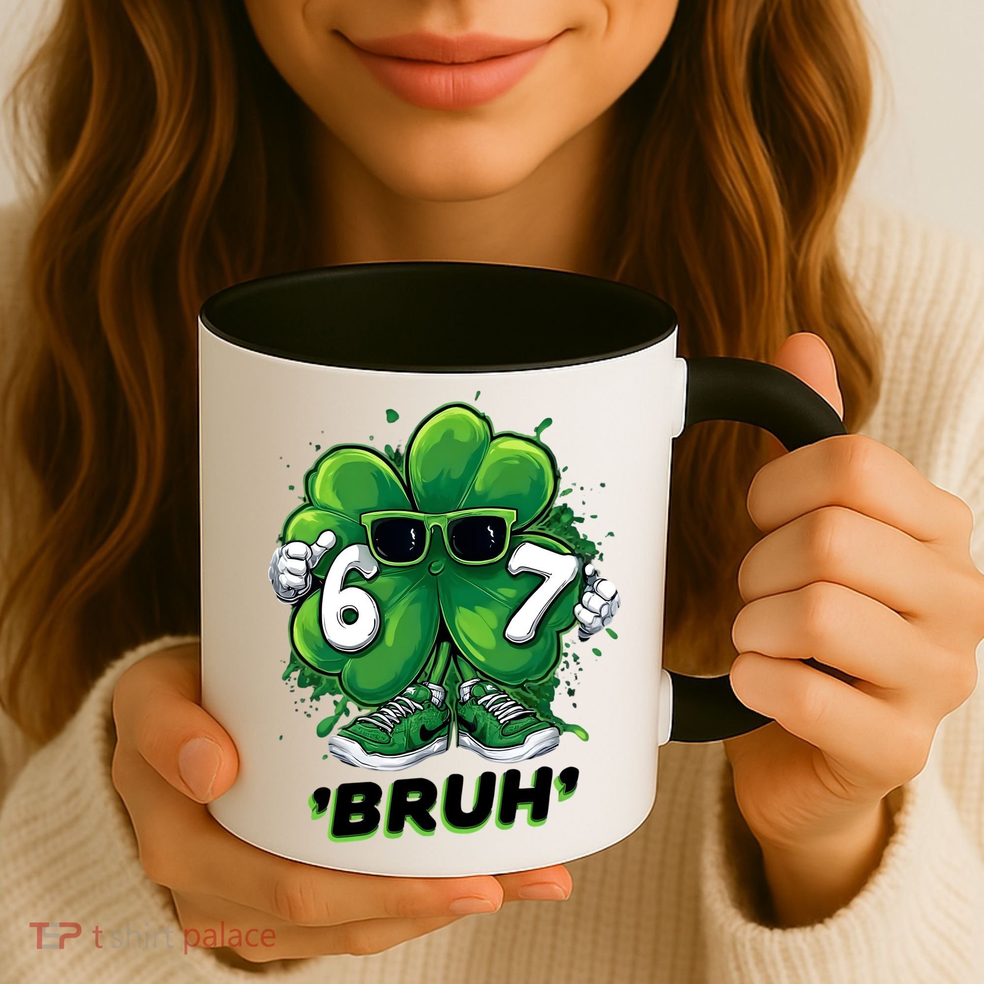 67 Bruh St. Patrick's Day Funny 6-7 Meme Six Seven Coffee Mug
