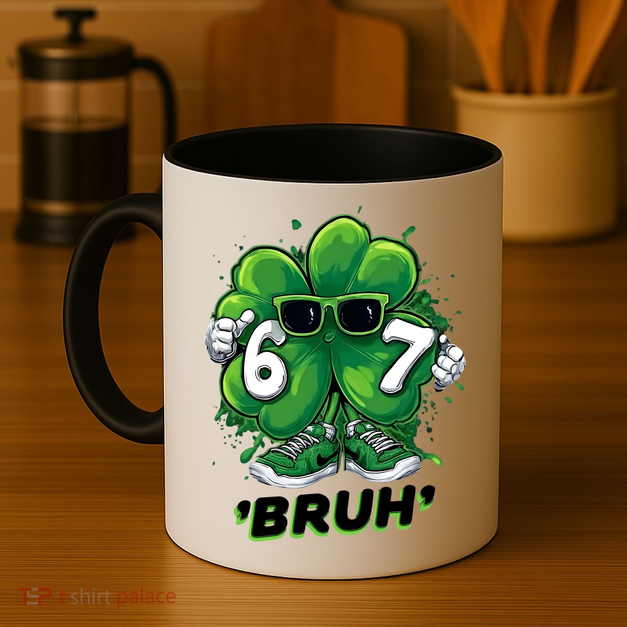 67 Bruh St. Patrick's Day Funny 6-7 Meme Six Seven Coffee Mug