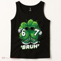 67 Bruh St. Patrick's Day Funny 6-7 Meme Six Seven Tank Top thumb 2