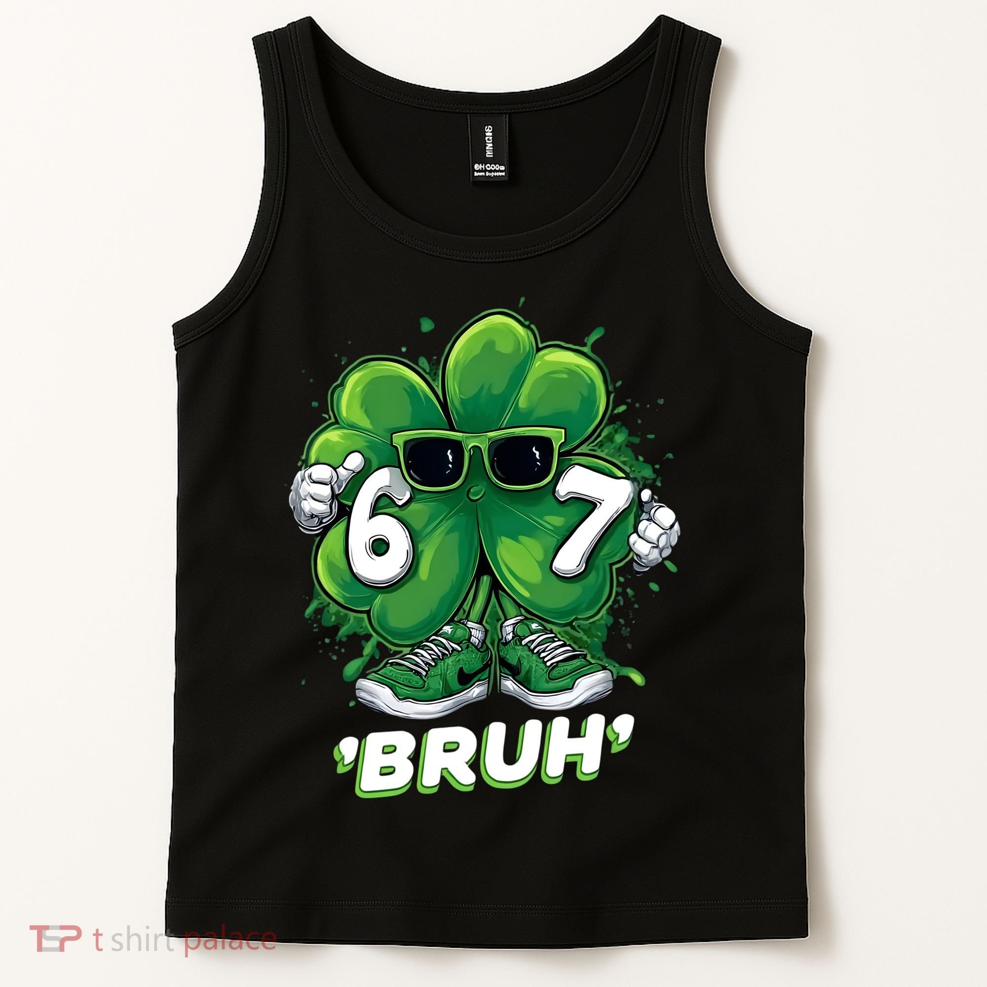 67 Bruh St. Patrick's Day Funny 6-7 Meme Six Seven Tank Top