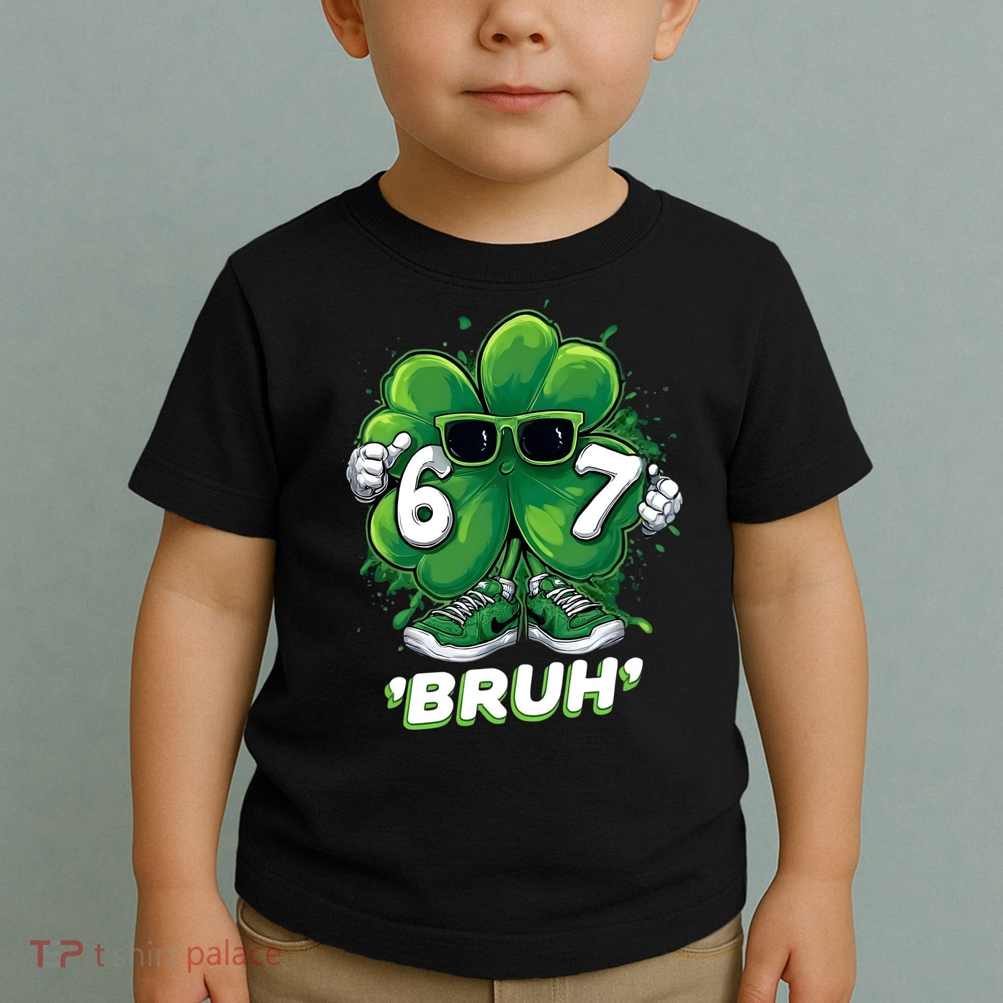 67 Bruh St. Patrick's Day Funny 6-7 Meme Six Seven Toddler T-Shirt