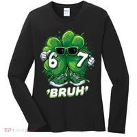 67 Bruh St. Patrick's Day Funny 6-7 Meme Six Seven Women's Long Sleeve Shirt thumb 0