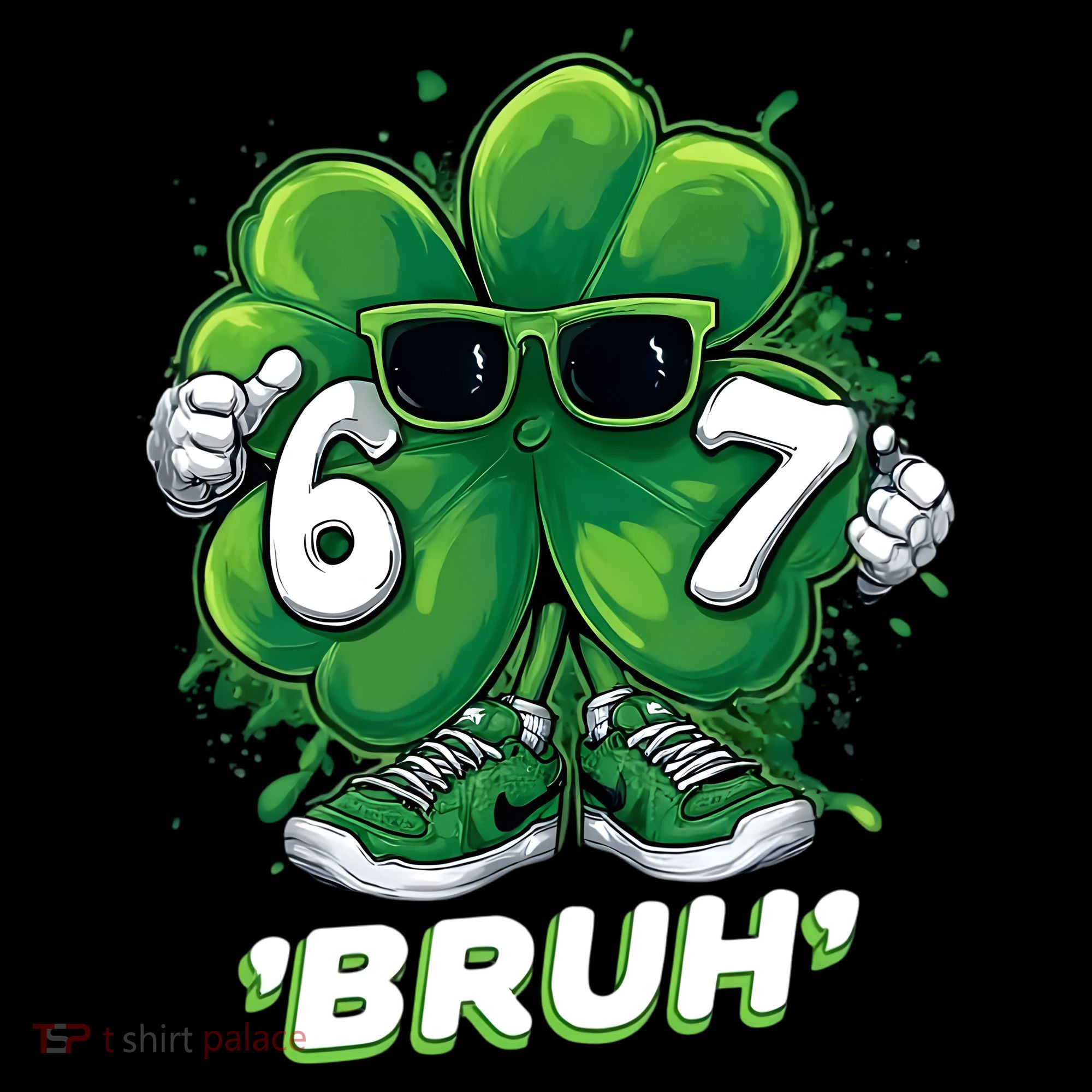 67 Bruh St. Patrick's Day Funny 6-7 Meme Six Seven Kids Sweatshirt