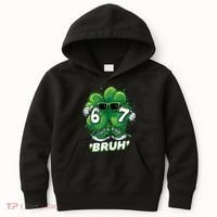 67 Bruh St. Patrick's Day Funny 6-7 Meme Six Seven Kids Hoodie thumb 0