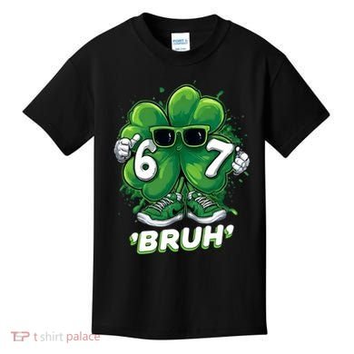 67 Bruh St. Patrick's Day Funny 6-7 Meme Six Seven Kids T-Shirt