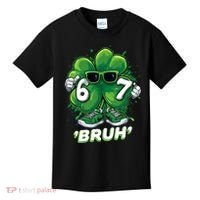 67 Bruh St. Patrick's Day Funny 6-7 Meme Six Seven Kids T-Shirt thumb 0
