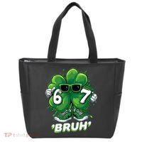 67 Bruh St. Patrick's Day Funny 6-7 Meme Six Seven Tote Bag thumb 0