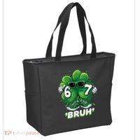 67 Bruh St. Patrick's Day Funny 6-7 Meme Six Seven Tote Bag thumb 2