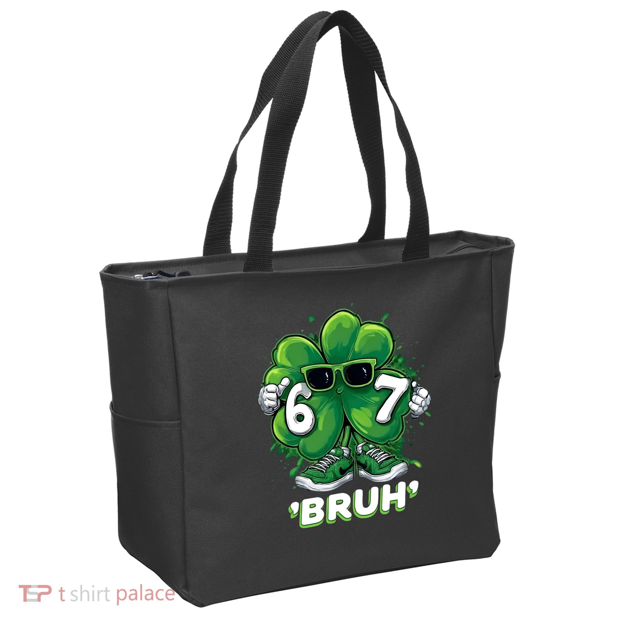 67 Bruh St. Patrick's Day Funny 6-7 Meme Six Seven Tote Bag