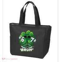 67 Bruh St. Patrick's Day Funny 6-7 Meme Six Seven Tote Bag thumb 3