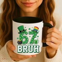 67 Bruh St Patrick’s Day 6-7 Funny Meme Coffee Mug thumb 3