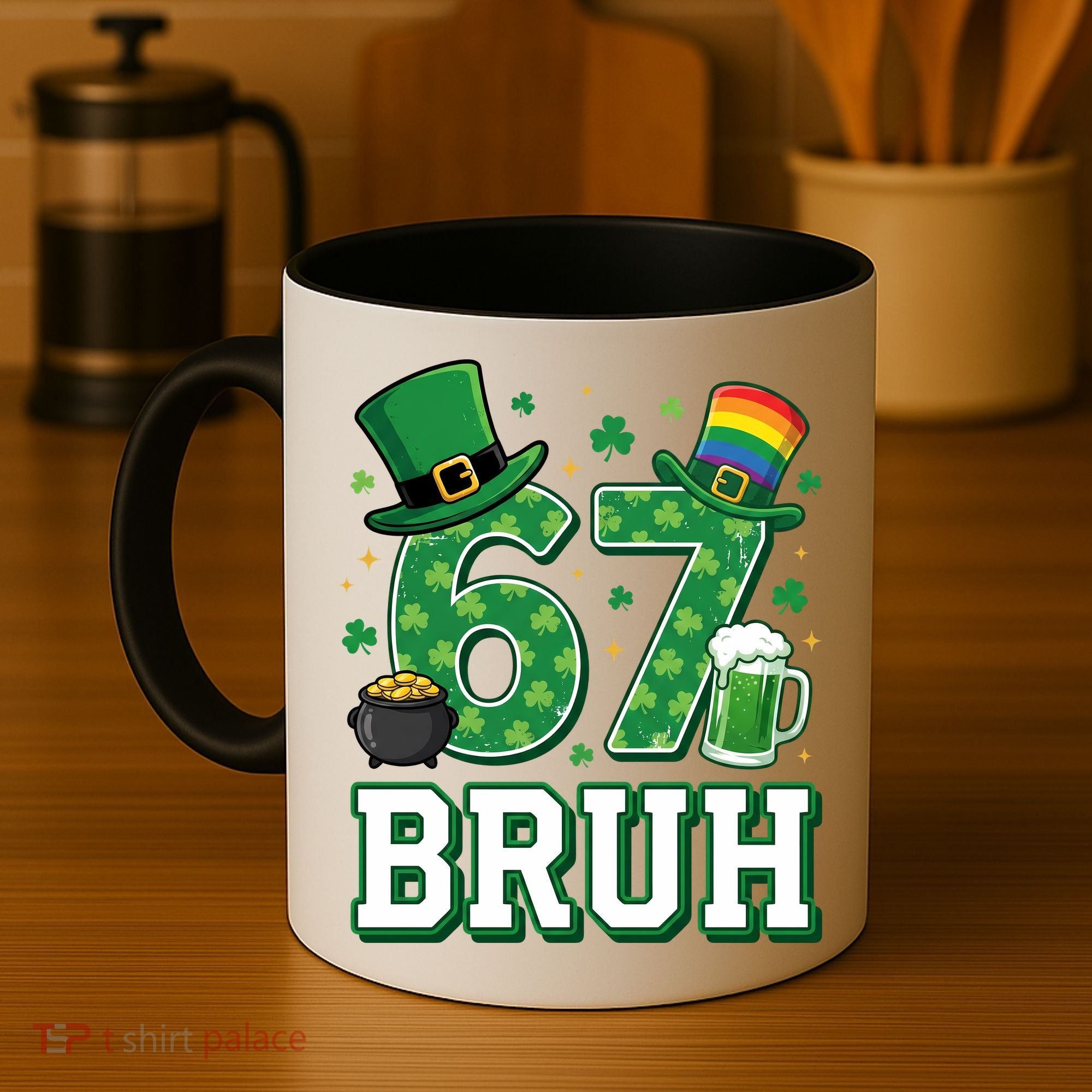 67 Bruh St Patrick’s Day 6-7 Funny Meme Coffee Mug