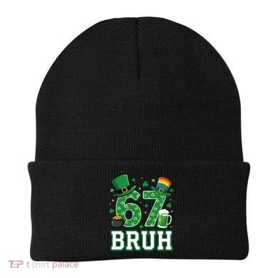67 Bruh St Patrick’s Day 6-7 Funny Meme Beanie