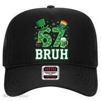 67 Bruh St Patrick’s Day 6-7 Funny Meme Hat thumb 0