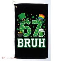 67 Bruh St Patrick’s Day 6-7 Funny Meme Golf Towel thumb 0
