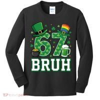67 Bruh St Patrick’s Day 6-7 Funny Meme Kids Long Sleeve Shirt thumb 0
