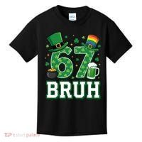 67 Bruh St Patrick’s Day 6-7 Funny Meme Kids T-Shirt thumb 0