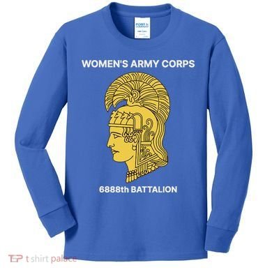 6888th Battalion Six Triple Eighth Black Female Wwii Heroes Kids Long Sleeve Shirt