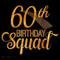 60th Birthday Squad Party Bday Yellow Gold Stripe Pom Pom Beanie thumb 2