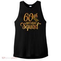 60th Birthday Squad Party Bday Yellow Gold Ladies PosiCharge Tri-Blend Wicking Tank thumb 0