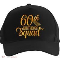 60th Birthday Squad Party Bday Yellow Gold Five-Panel Snapback Cap thumb 0